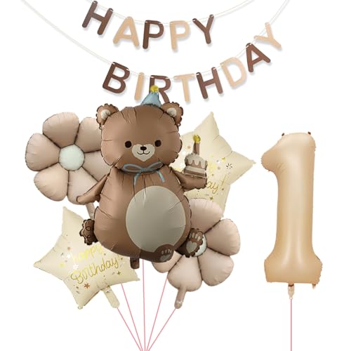 Ovanda Bär Geburtstagsdeko 1 Jahr Junge, Luftballon 1. Geburtstag Junge, Luftballons Deko 1. Geburtstag Junge, Geburtstagsdeko 1 Happy Birthday Banner Ovanda Bär Geburtstagsdeko 1 Jahr Junge, Luftballon 1. Geburtstag Junge, Luftballons Deko 1. Geburtstag Junge, Geburtstagsdeko 1 Happy Birthday Banner von Ovanda