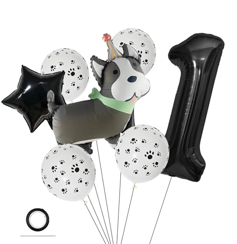 Ovanda Ballon Hund Deko 1. Geburtstag Junge, Luftballon 1. Geburtstag, Ballon Hund Deko, Folienballon 1, Kinder Geburtstagsfeier Digital Tiermotto Deko, Ekorationen für Jubiläumspartys Ovanda Ballon Hund Deko 1. Geburtstag Junge, Luftballon 1. Geburtstag, Ballon Hund Deko, Folienballon 1, Kinder Geburtstagsfeier Digital Tiermotto Deko, Ekorationen für Jubiläumspartys von Ovanda