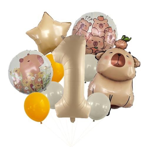 Ovanda Capybara 1. Geburtstag Junge, Capybara Geburtstag Deko Luftballon 1. Geburtstags, Folienballon 1, Kinder Geburtstagsfeier Digital Tiermotto Deko, Ekorationen für Jubiläumspartys Ovanda Capybara 1. Geburtstag Junge, Capybara Geburtstag Deko Luftballon 1. Geburtstags, Folienballon 1, Kinder Geburtstagsfeier Digital Tiermotto Deko, Ekorationen für Jubiläumspartys von Ovanda