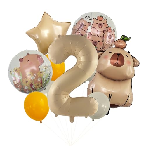 Ovanda Capybara 2. Geburtstag Junge, Capybara Geburtstag Deko Luftballon 2. Geburtstags, Folienballon 2, Kinder Geburtstagsfeier Digital Tiermotto Deko, Ekorationen für Jubiläumspartys Ovanda Capybara 2. Geburtstag Junge, Capybara Geburtstag Deko Luftballon 2. Geburtstags, Folienballon 2, Kinder Geburtstagsfeier Digital Tiermotto Deko, Ekorationen für Jubiläumspartys von Ovanda
