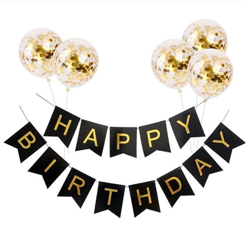 Ovanda Deko Geburtstag Mädchen, Luftballons Rosegold Party Deko, Happy Birthday Girlande Deko Geburtstag, Banner Party Deko mit Roségold Luftballons Konfetti Ballons Ovanda Deko Geburtstag Mädchen, Luftballons Rosegold Party Deko, Happy Birthday Girlande Deko Geburtstag, Banner Party Deko mit Roségold Luftballons Konfetti Ballons von Ovanda
