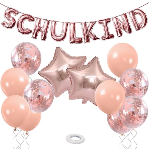 Ovanda Einschulung Mädchen, Schulkind 2025 Mädchen Rosegold Ballon, Einschulung Deko Konfetti Luftballons, Folienballon Buchstaben Roségold,Schuleinführung Deko Schulkind Deko Ovanda Einschulung Mädchen, Schulkind 2025 Mädchen Rosegold Ballon, Einschulung Deko Konfetti Luftballons, Folienballon Buchstaben Roségold,Schuleinführung Deko Schulkind Deko von Ovanda