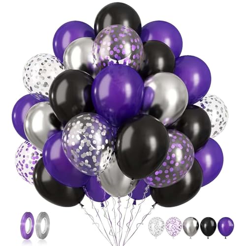 Ovanda Hochzeitsdeko Luftballons Lila Set, 30 Stück Lila Ballon, Metallic Konfetti Ballons, Konfetti Luftballons für Mädchen Frauen Hochzeit Babyparty Geburtstag Brautparty Dekoration,Helium Ballons Ovanda Hochzeitsdeko Luftballons Lila Set, 30 Stück Lila Ballon, Metallic Konfetti Ballons, Konfetti Luftballons für Mädchen Frauen Hochzeit Babyparty Geburtstag Brautparty Dekoration,Helium Ballons von Ovanda