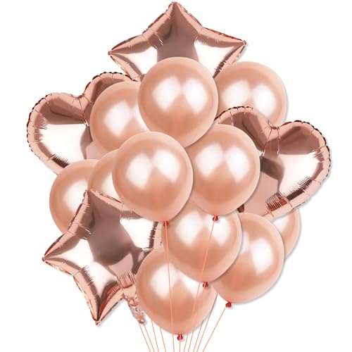 Ovanda Luftballon Rosegold, Herzluftballons Hochzeit, 14 Stück Luftballons Geburtstag, Herz Hochzeit Luftballons für Deko Geburtstag Mädchen, Valentinstag, Verlobung, Muttertag, Ballons Rosegolds Ovanda Luftballon Rosegold, Herzluftballons Hochzeit, 14 Stück Luftballons Geburtstag, Herz Hochzeit Luftballons für Deko Geburtstag Mädchen, Valentinstag, Verlobung, Muttertag, Ballons Rosegolds von Ovanda