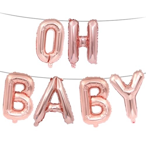 Ovanda Rosegold Oh Baby Deko Luftballons, Rosegold Ballon Girlande, Gender Reveal Deko, Ballons Banner Geburtstag Party Dekoration, für Party Dekoration Mädchen, Geburtstag, Baby Shower,Hochzeit,Taufe Ovanda Rosegold Oh Baby Deko Luftballons, Rosegold Ballon Girlande, Gender Reveal Deko, Ballons Banner Geburtstag Party Dekoration, für Party Dekoration Mädchen, Geburtstag, Baby Shower,Hochzeit,Taufe von Ovanda