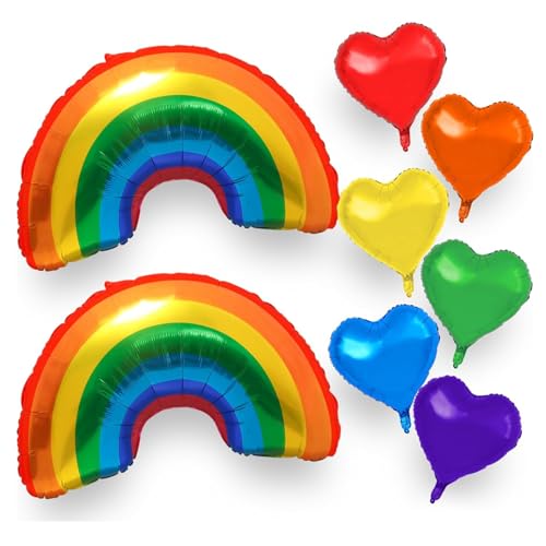 Ovanda XXL Regenbogen Ballon, 8 Stück Folienballon Geburtstagsdeko Regenbogen, Regenbogen Deko,für Jungen Mädchen Geburtstag Party Dekoration,Geburtstag Baby Shower Jubiläum Party Deko,Herz Luftballon Ovanda XXL Regenbogen Ballon, 8 Stück Folienballon Geburtstagsdeko Regenbogen, Regenbogen Deko,für Jungen Mädchen Geburtstag Party Dekoration,Geburtstag Baby Shower Jubiläum Party Deko,Herz Luftballon von Ovanda