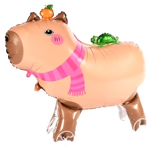 Ovanda XXL Walking Capybara Luftballons,Folienballon Tiere Kinder-Geburtstag Junge Mädchen,Stehend Capybara Helium Ballon with Wheels, Geschenk Geburtstag Deko,Geburtstags,Pickup-Truck-Aluminiumfolien Ovanda XXL Walking Capybara Luftballons,Folienballon Tiere Kinder-Geburtstag Junge Mädchen,Stehend Capybara Helium Ballon with Wheels, Geschenk Geburtstag Deko,Geburtstags,Pickup-Truck-Aluminiumfolien von Ovanda