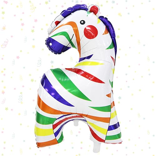 Ovanda Zirkus Deko, XXL Aluminium Folie Zebra ballon, Tier Luftballons, Dschungel Tiere Luftballons, Party Animals, Folienballon Pferd, Helium Balloons Animals for Children Birthday Party Decoration Ovanda Zirkus Deko, XXL Aluminium Folie Zebra ballon, Tier Luftballons, Dschungel Tiere Luftballons, Party Animals, Folienballon Pferd, Helium Balloons Animals for Children Birthday Party Decoration von Ovanda
