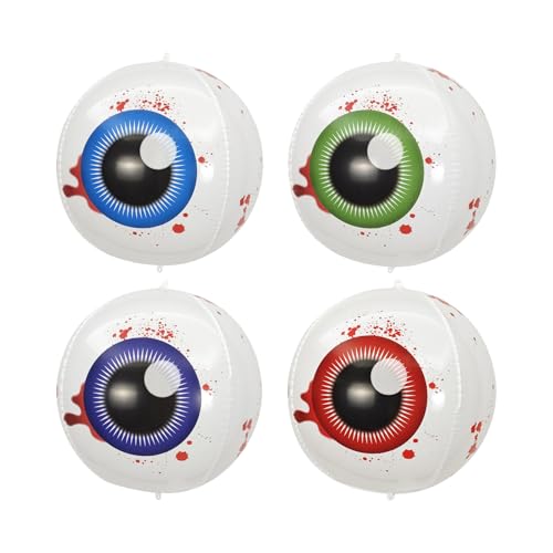 Ovanda Halloween 4D Augapfel Folienballon, 4 Stück Auge Ballon, Großer Schwimmender Augapfel Ballon, für Drinnen und Draußen Halloween Deko Gruselig, Gruseliges Spukhaus, Partyzubehör zum Thema Grusel Ovanda Halloween 4D Augapfel Folienballon, 4 Stück Auge Ballon, Großer Schwimmender Augapfel Ballon, für Drinnen und Draußen Halloween Deko Gruselig, Gruseliges Spukhaus, Partyzubehör zum Thema Grusel von Ovanda