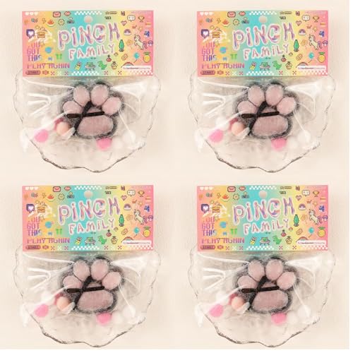 4pcs Katzen Pfoten Squishy, Squishy Cat Paw, Katzenpfoten Squishy Toy,Süße Katzenpfoten Stressabbau Fidget Toys für Erwachsene (Black) von Oveallgo