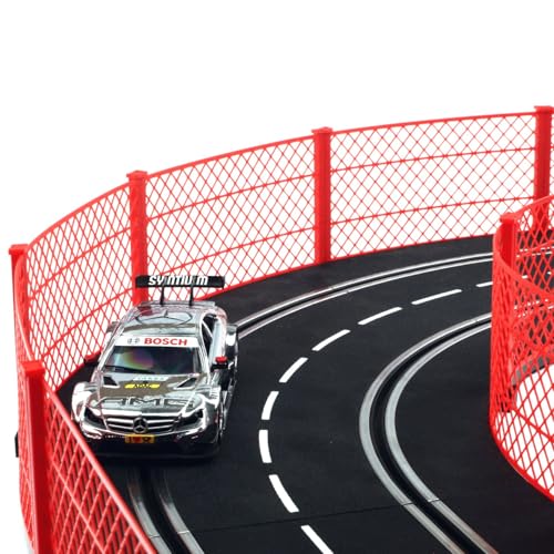 Overdrive-Racing Fangzaun System Rot 1m kompatibel mit Carrera Digital 124 132 EVO Kurven Geraden Zaun Bande Slotcar von Overdrive-Racing