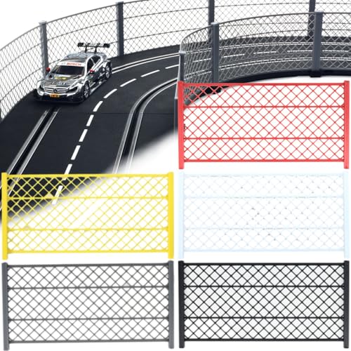 Overdrive-Racing Fangzaun für Carrera Digital 124 132 Evolution - 1m-10m - Grau Schwarz Weiß Rot Gelb - Slotcar Kurven Geraden, Länge:10 Meter, Farbe:Schwarz von Overdrive-Racing