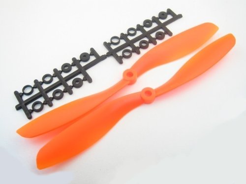 Overdrive-Racing SF Luftschrauben/Propeller 10x4,5 rechts & Links (CW & CCW) ORANGE von Overdrive-Racing