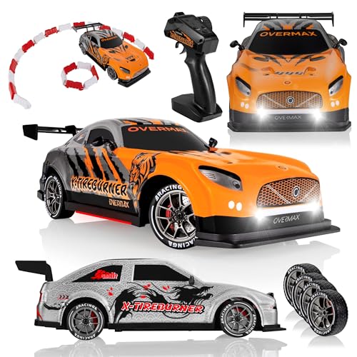Overmax X-TIREBURNER Ferngesteuertes RC Drift-Auto, Auto für Kinder ab 8 Jahren, 1:16, 20 km/h Reichweite bis zu 80 m, 4WD-Antrieb, 2 Akkus 500 mAh Räder und Hindernisse Set Extra Gehäuse Overmax X-TIREBURNER Ferngesteuertes RC Drift-Auto, Auto für Kinder ab 8 Jahren, 1:16, 20 km/h Reichweite bis zu 80 m, 4WD-Antrieb, 2 Akkus 500 mAh Räder und Hindernisse Set Extra Gehäuse von Overmax