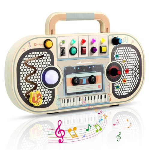Ovshnrr Motorikbrett, LED Lichtschalter Motorikspielzeug, Stromkreisschalter, Recorder Busy Board, Praktische Aufklärung für Kinder, Sensorische Spielzeuge für Kleinkinder im Alter von 1–3 Jahren Ovshnrr Motorikbrett, LED Lichtschalter Motorikspielzeug, Stromkreisschalter, Recorder Busy Board, Praktische Aufklärung für Kinder, Sensorische Spielzeuge für Kleinkinder im Alter von 1–3 Jahren von Ovshnrr