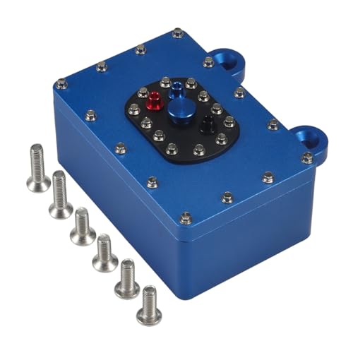 OwlKay RC-Zubehör Brennstoffzellen-Empfängerbox aus Aluminiumlegierung im Maßstab 1:10 for 1/8 1/10 RC Rigs Crawler Capra RR10 SCX10 PRO VS4-10 TRX4 TRX6 TF2 D90 CC02 (Color : Blauw) von OwlKay