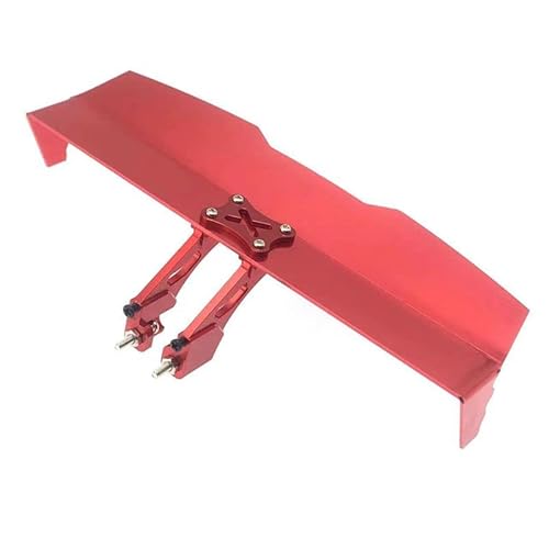 OwlKay RC-Zubehör Metallheckflügel-Zubehörteil for LC Racing L6147 1/14 TRUGGY Wing wltoys 144001 124019 124017 Upgrade-Teile (Color : Rood) von OwlKay