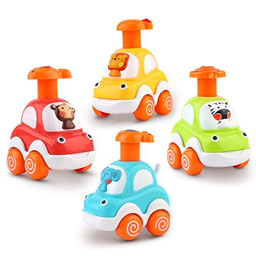 Own1one Baby Auto Spielzeug ab 1 Jahr Junge, Spielzeugauto Set Kinder ab 2 Jahre, 4Pcs Press & Go Spielzeugautos Geschenk für Jungen Mädchen ab 1 2 3 Jahre von Own1one