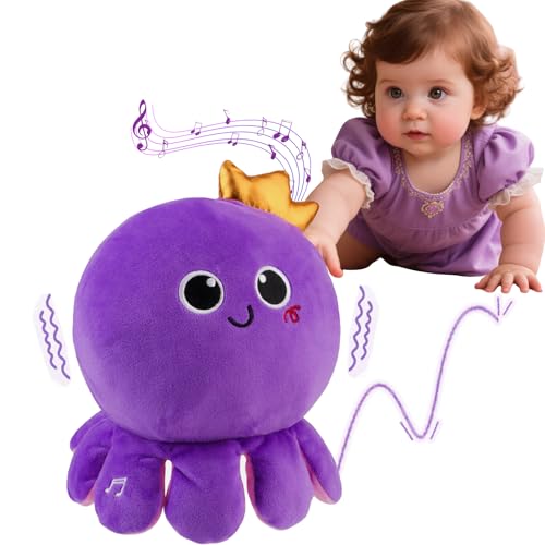 Own1one Baby Spielzeug ab 1 2 3 Jahr, Musikalische Krabbelspielzeug mit Bewegungsfunktion, Oktopusse interaktive Plüschtiere, Geeignet für Jungen und Mädchen 6 8 9 10 11 12 Monate Geschenke von Own1one