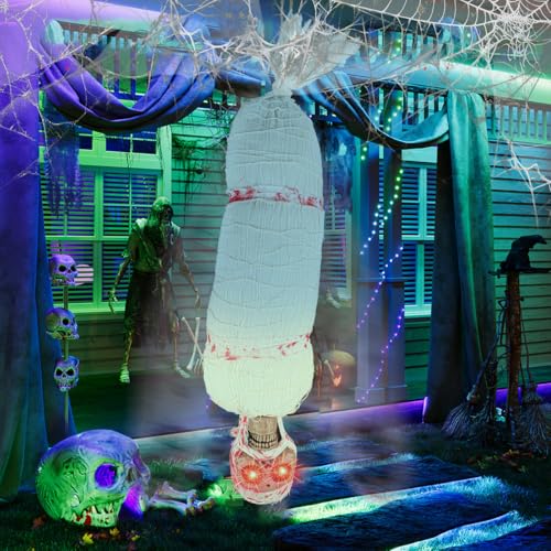 Own1one Halloween Deko Outdoor, Halloween animierte hängende Leiche mit LED-Leuchtaugen und Soundeffekt und Spinnennetz Drinnen und Draußen 88,9 cm Own1one Halloween Deko Outdoor, Halloween animierte hängende Leiche mit LED-Leuchtaugen und Soundeffekt und Spinnennetz Drinnen und Draußen 88,9 cm von Own1one