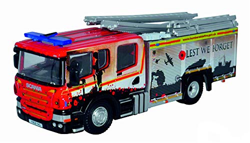 Oxford Diecast 76SFE011 Scania Fire Pump Ladder Humberside Fire and Rescue von Oxford Diecast