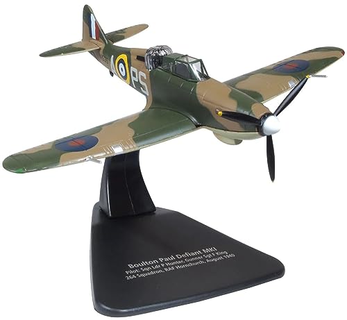 Boulton Paul Defiant MK I Fighter Plane Pilot: SQN Ldr P Hunter ner SGT F King 264 Squadron RAF Hornchurch (August 1940) "Oxford Aviation Series 1/72 Diecast Model Aircraft von Oxford Diecast von Oxford Diecast