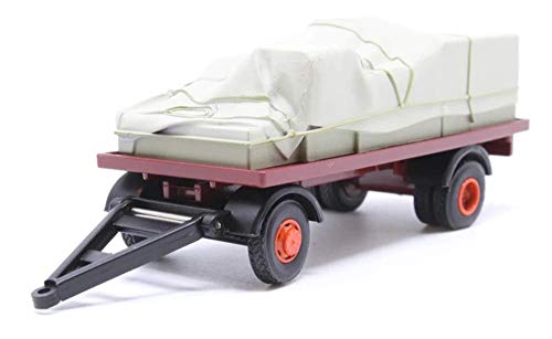 Oxford Diecast 76CTR002 Showground Canvassed Trailer Maroon/Red von Oxford Diecast