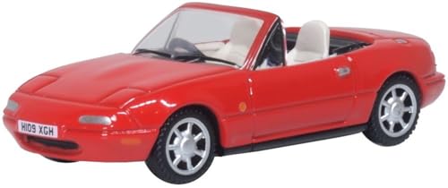 Oxford Diecast 76MAZ001 Mazda MX5 MK1 Open Classic Red OO Gauge von Oxford Diecast