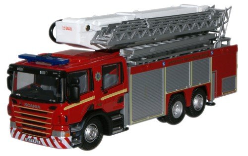 Oxford Diecast 76SAL003 Scania Fire Engine Merseyside Fire & Rescue von Oxford Diecast