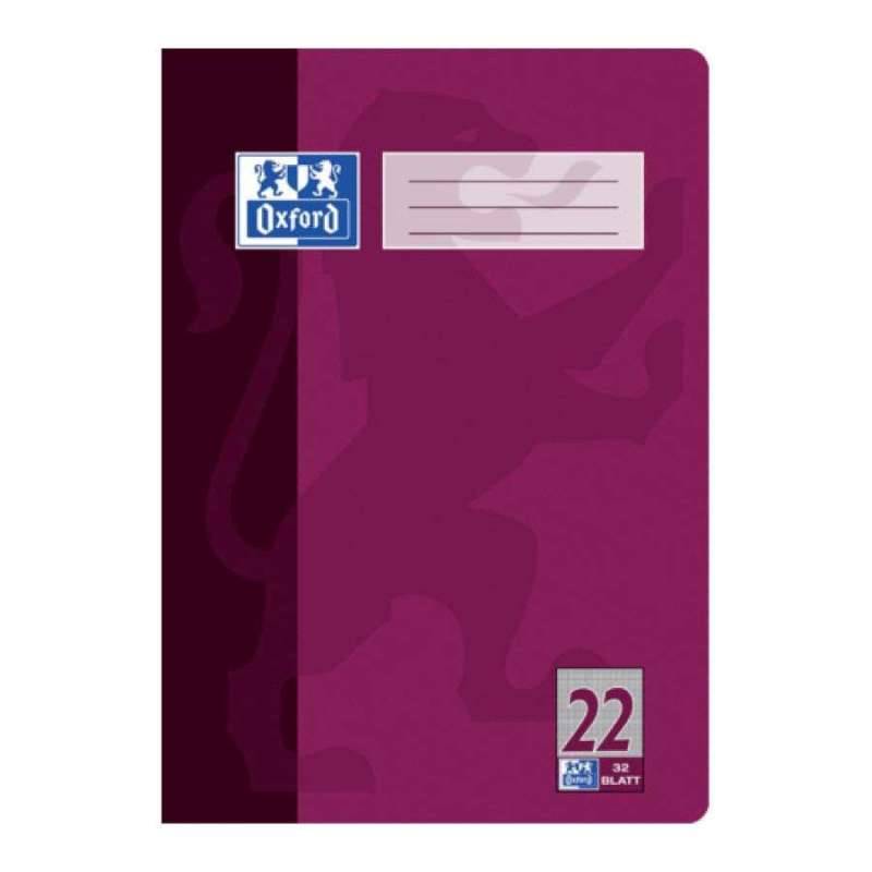 OXFORD Schulheft, Lineatur Lineatur 22 kariert, Format A4, Blatt Anzahl 32 Blatt von Oxford