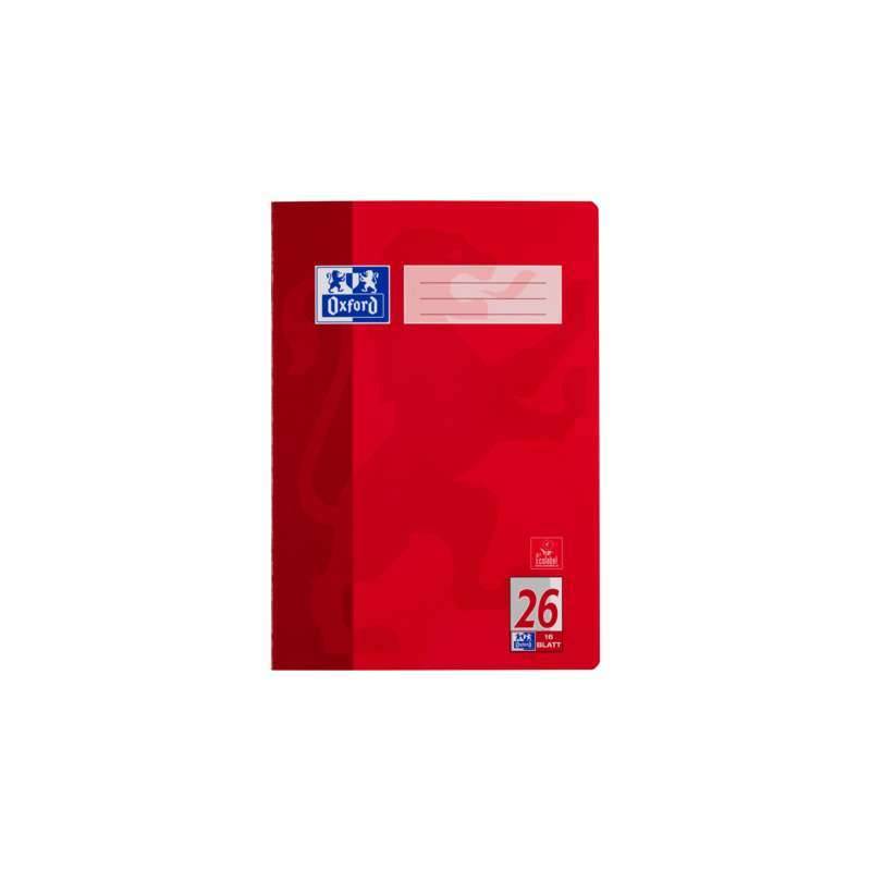 OXFORD Schulheft, Lineatur Lineatur 26 kariert, Format A4, Blatt Anzahl 16 Blatt von Oxford