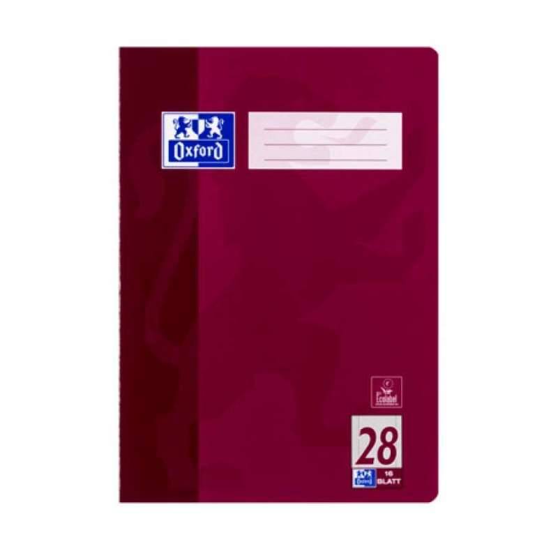 OXFORD Schulheft, Lineatur Lineatur 28 kariert, Format A4, Blatt Anzahl 16 Blatt von Oxford
