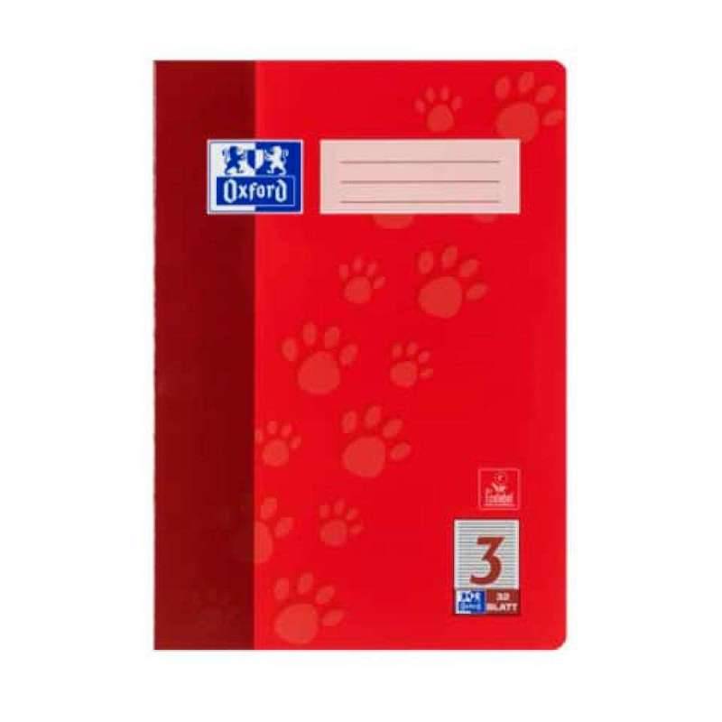 OXFORD Schulheft, Lineatur Lineatur 3 liniert, Format A4, Blatt Anzahl 32 Blatt von Oxford