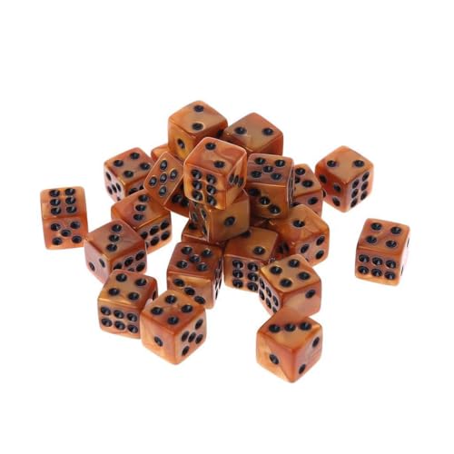 25-teiliges Spielwürfel-Set, Nummer 12, quadratisch, gestreift, für kreative Würfel, Party, Club, Spiele, Würfelperlen von Oxxggkao