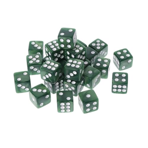 25-teiliges Spielwürfel-Set, Nummer 12, quadratisch, gestreift, für kreative Würfel, Party, Club, Spiele, Würfelperlen von Oxxggkao