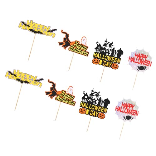 8pcs Halloween Cake Toppers Paper Food Safe Witch Fledermaus Designs Dessert Für Cupcakes Partyversorgungen Eindringliche Kuchendekorationen 8pcs Halloween Cake Toppers Paper Food Safe Witch Fledermaus Designs Dessert Für Cupcakes Partyversorgungen Eindringliche Kuchendekorationen von Oxxggkao