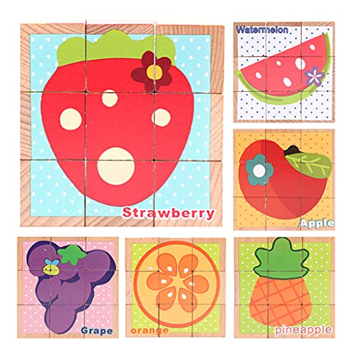 Cartoontiere Verkehr Ozean Und Obst 4 Rätsel Für Kinder Über 36 Monate Übungen Logisches Denken Schickte Hunde Puzzlespielzeug Für Intelligente Hunde von Oxxggkao