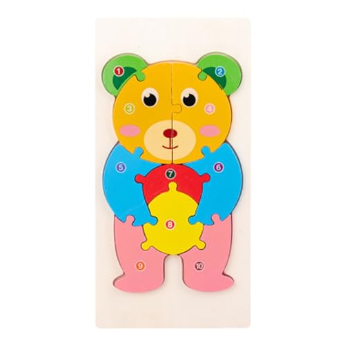 Kinder Interaktiver Hölzerner Puzzle Bildung Für Spielen Lustiges Tischspielzeug Innen/Outdoor Vorräte Weihnachts GI Tierpuzzleplatte von Oxxggkao