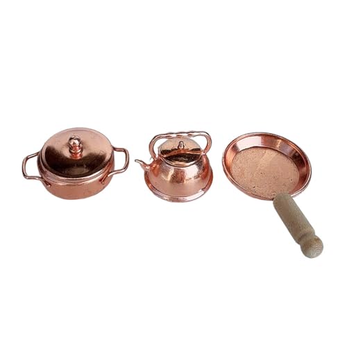 Oxxggkao 1/12 Skala Miniatur Küchenkochgeschirrset Realistische Metallutensilien Mit Holzgriff Für Hausangebote Metalltopf Für Puppenhäuser Oxxggkao 1/12 Skala Miniatur Küchenkochgeschirrset Realistische Metallutensilien Mit Holzgriff Für Hausangebote Metalltopf Für Puppenhäuser von Oxxggkao