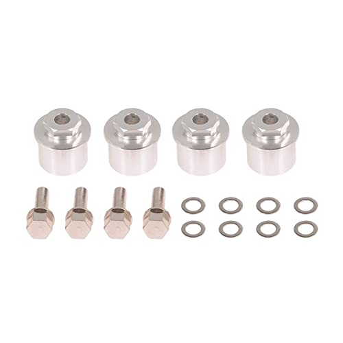Oxxggkao 12 mm Metall-Radadapter Radverbreiterung 1/10 Auto für TRX-4 SCX10 4WD Modifikation Space Parts Drive Hub Adapter Umwandlung Verlängerung von Oxxggkao