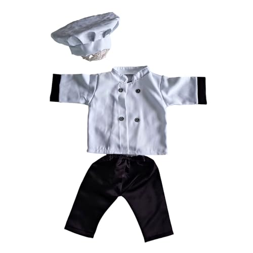 Oxxggkao 3pcs Fotografie Requisiten Anzug Für Baby Girl Boys Neugeborene Cook Coat Foto Kostüm Cosplay Party Foto Outfit Fotografie Outfit von Oxxggkao