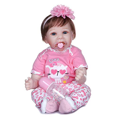 Oxxggkao 55 cm Realistisch Niedlich Für Puppenweichkörper Kleinkind Babys Lebensechte Mädchen Spielzeug Gi Realiic Doll Realiic Dolls Für Kinder Jungen Baby Birtay Geschenke von Oxxggkao