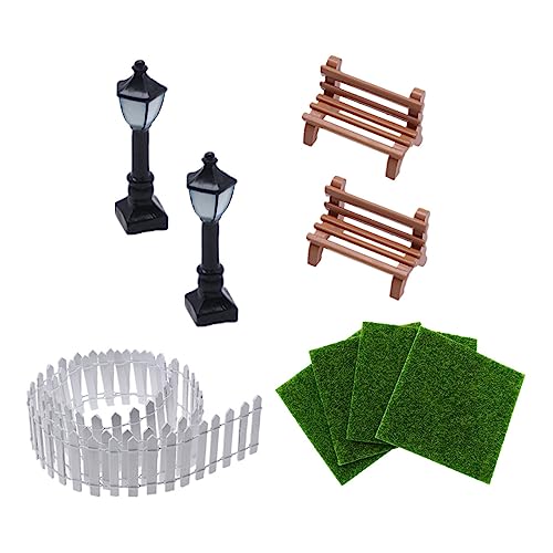 Oxxggkao 9pcs/Set Miniaturgartenzubehör Künstliche Gras Dekorationen Mit Rasenbank Zaun Gras Rasenzaun Mikrolandschaft Oxxggkao 9pcs/Set Miniaturgartenzubehör Künstliche Gras Dekorationen Mit Rasenbank Zaun Gras Rasenzaun Mikrolandschaft von Oxxggkao