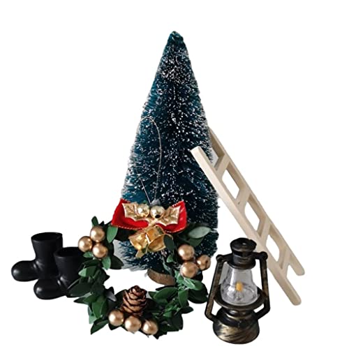 Oxxggkao Antike Kerzenstiefel Stiefel Baum Acorn Wrader Leiter Für Spielhaus Dekorpuppe Klassische Miniaturkinderpuppenhaus Weihnachtspuppen Kits Erwachsene von Oxxggkao
