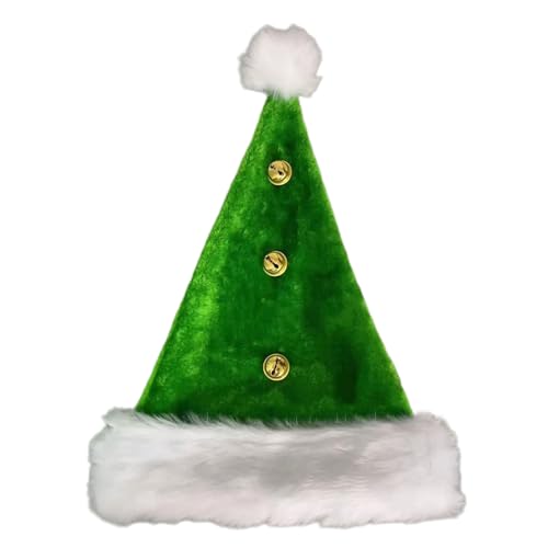 Oxxggkao Bells Santa Verdicken Plüsch Für Urlaubskomfort Liner Weihnachten Neujahr Symbolkappen Mit Weißem Krempe Weihnachten Weihnachtsmützen Erwachsene von Oxxggkao