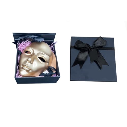 Oxxggkao Bemalbares Gesicht, Vollgesichtsmaskerade, Halloween, Cosplay, für Damen, Herren, Maskerade, Halloween-Party, unlackiertes Handwerk von Oxxggkao