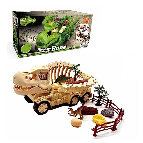 Oxxggkao Cartoon Elektronischer Dinosaurier Transport Spielzeugwagen Kinder Interaktive Bildungskind Ziehen Fahrzeuge Dinosaurierauto Modell Modell von Oxxggkao