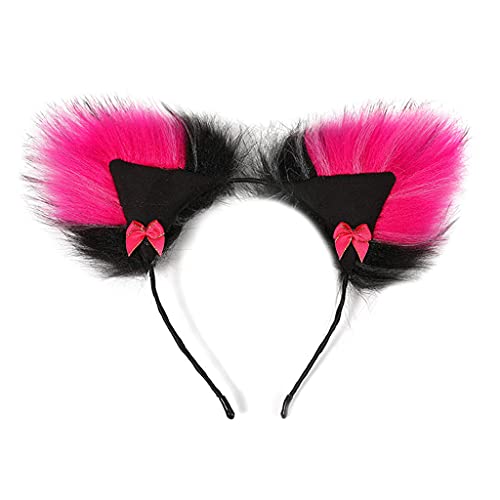 Oxxggkao Cartoon für ohrförmige Haarreifen, niedlicher Waschgesichtshalter, Halloween-Party, Kostüm, Kopfbedeckung, Kinder, Damen, Cartoon-Tiere, Ohrform, dekorativ, niedlich, mehrfarbig von Oxxggkao