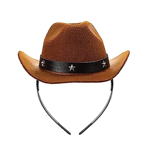 Oxxggkao Cowboyhut, Stirnband, Party-Haarreif, modischer Cowgirl-Hut, Kopfschmuck, Cosplay-Kostüm, Haarband für Erwachsene, Festival, Kopfbedeckung, Party-Requisiten, Kopfschmuck Oxxggkao Cowboyhut, Stirnband, Party-Haarreif, modischer Cowgirl-Hut, Kopfschmuck, Cosplay-Kostüm, Haarband für Erwachsene, Festival, Kopfbedeckung, Party-Requisiten, Kopfschmuck von Oxxggkao