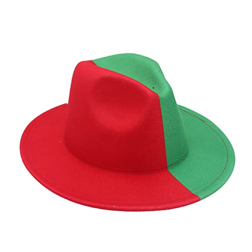 Oxxggkao Cowgirl-Hut für Damen, Weihnachtsmodell, Filz, für Erwachsene, Herren, farblich passender Hut für Cosplay, Party, große Krempe, für Erwachsene, Weihnachten Oxxggkao Cowgirl-Hut für Damen, Weihnachtsmodell, Filz, für Erwachsene, Herren, farblich passender Hut für Cosplay, Party, große Krempe, für Erwachsene, Weihnachten von Oxxggkao